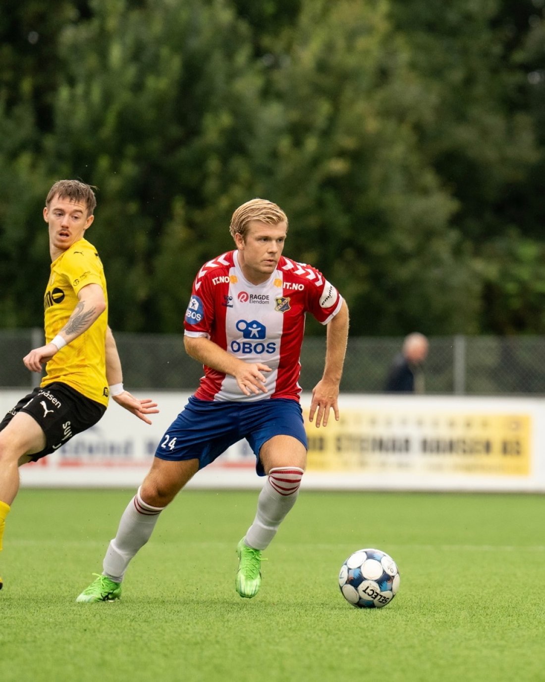 Didrik Fredriksen i aksjon mot Raufoss.<br />Foto: Lars Opstad