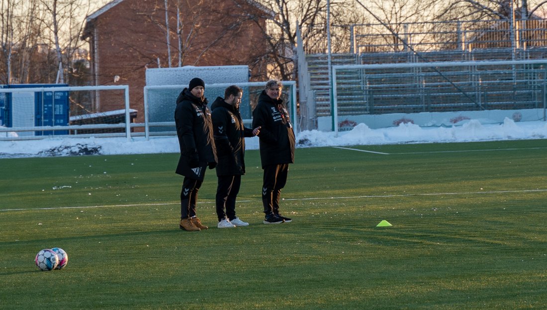 OLSENBANDEN: Magnus Aadland, Glenn Hartmann og Jan Halvor Halvorsen koste seg på årets første økt.