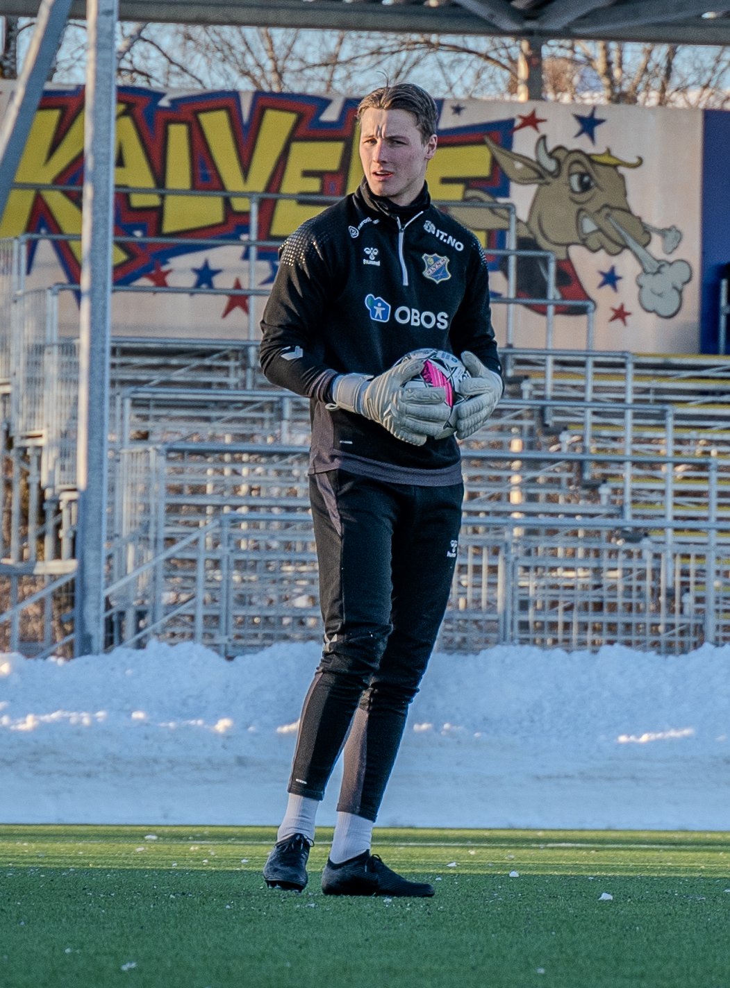 NY SPILLER: Nyervervelsen Jesper Nesbakk Wold gjennomførte sin første økt som Lyn-spiller fredag ettermiddag.